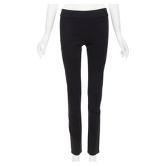 THE ROW black soft cotton stretch fit minimal legging pants S