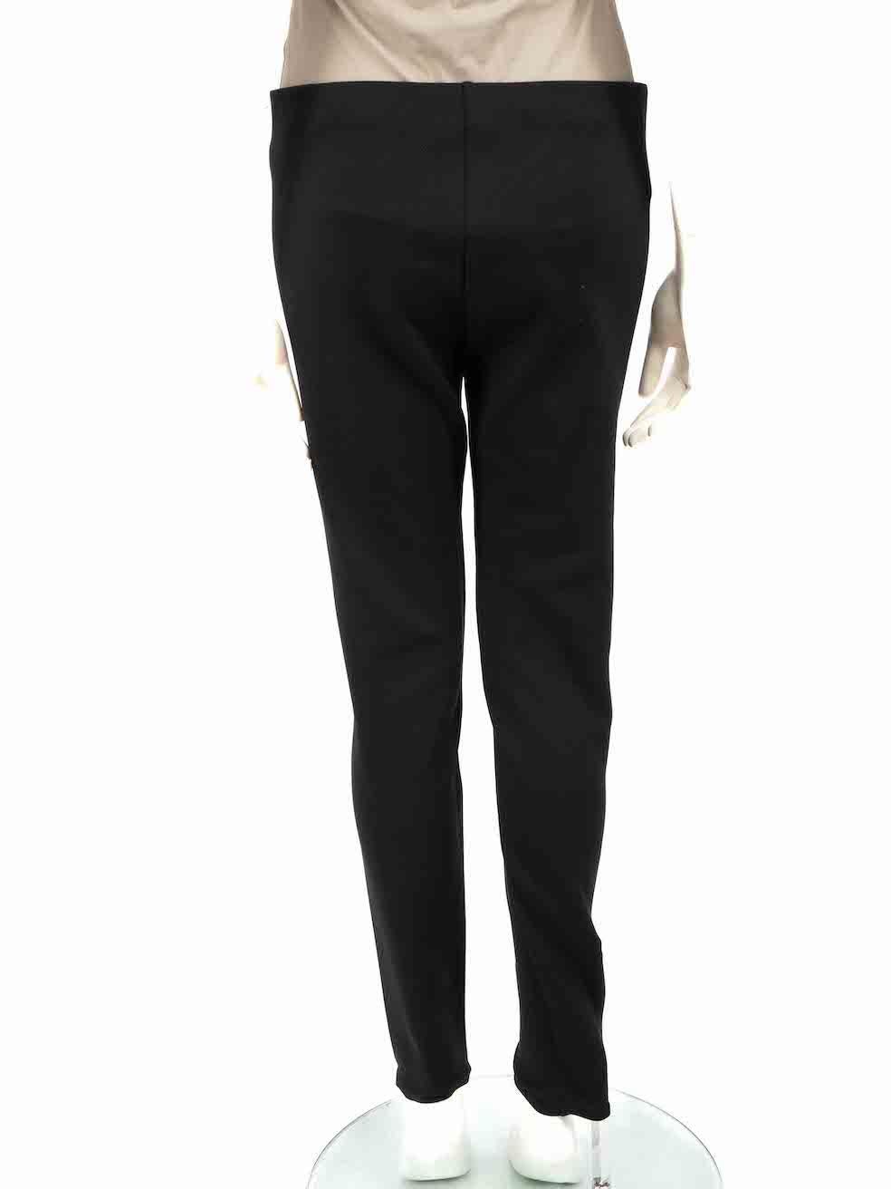 The Row Black Stretch Low Rise Leggings Size L In Good Condition For Sale In London, GB