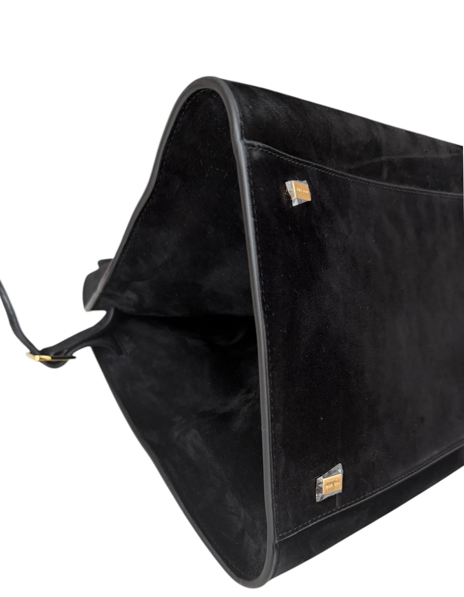 The Row Black Suede Soft Margaux 15 Tote Bag im Zustand „Hervorragend“ im Angebot in New York, NY