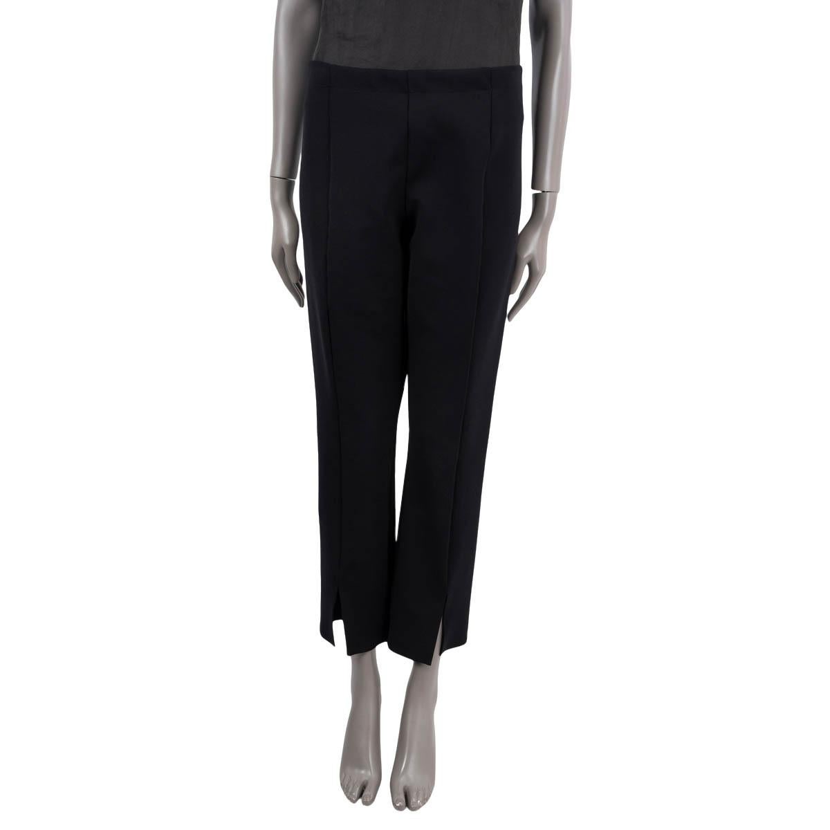 THE ROW black THILDE STRETCH-SCUBA SKINNY Pants XL