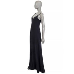 THE ROW black viscose SLEEVELESS MAXI Dress 6 S