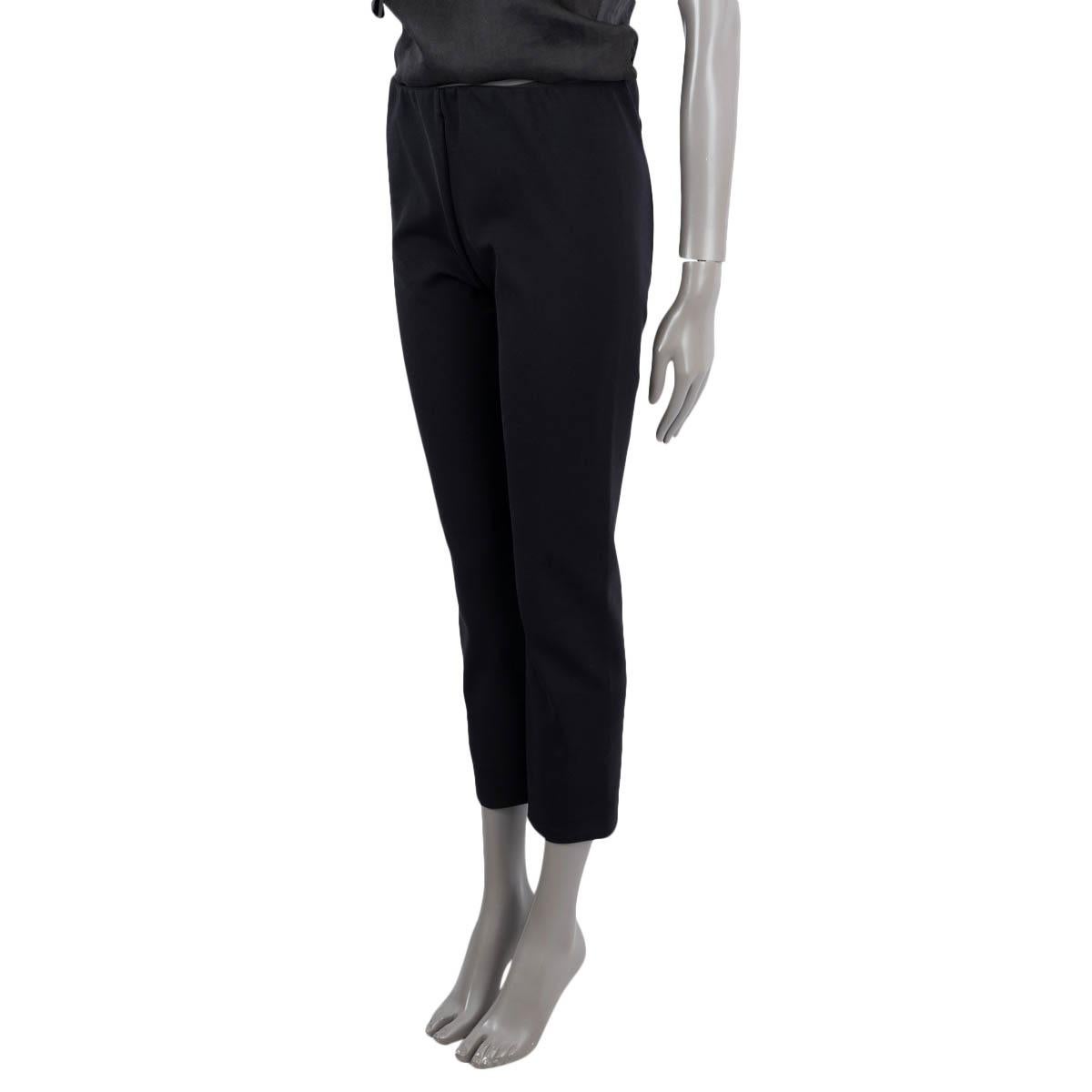 100% authentic The Row Wistworth pants in black polyamide (87%) elaastane (13%) with an elastic stretch-waistband. Unlined

Measurements
Tag Size	L
Size	L
Waist From	80cm (31.2in)
Hips From	90cm (35.1in)
Length	89cm (34.7in)
Inseam	66cm