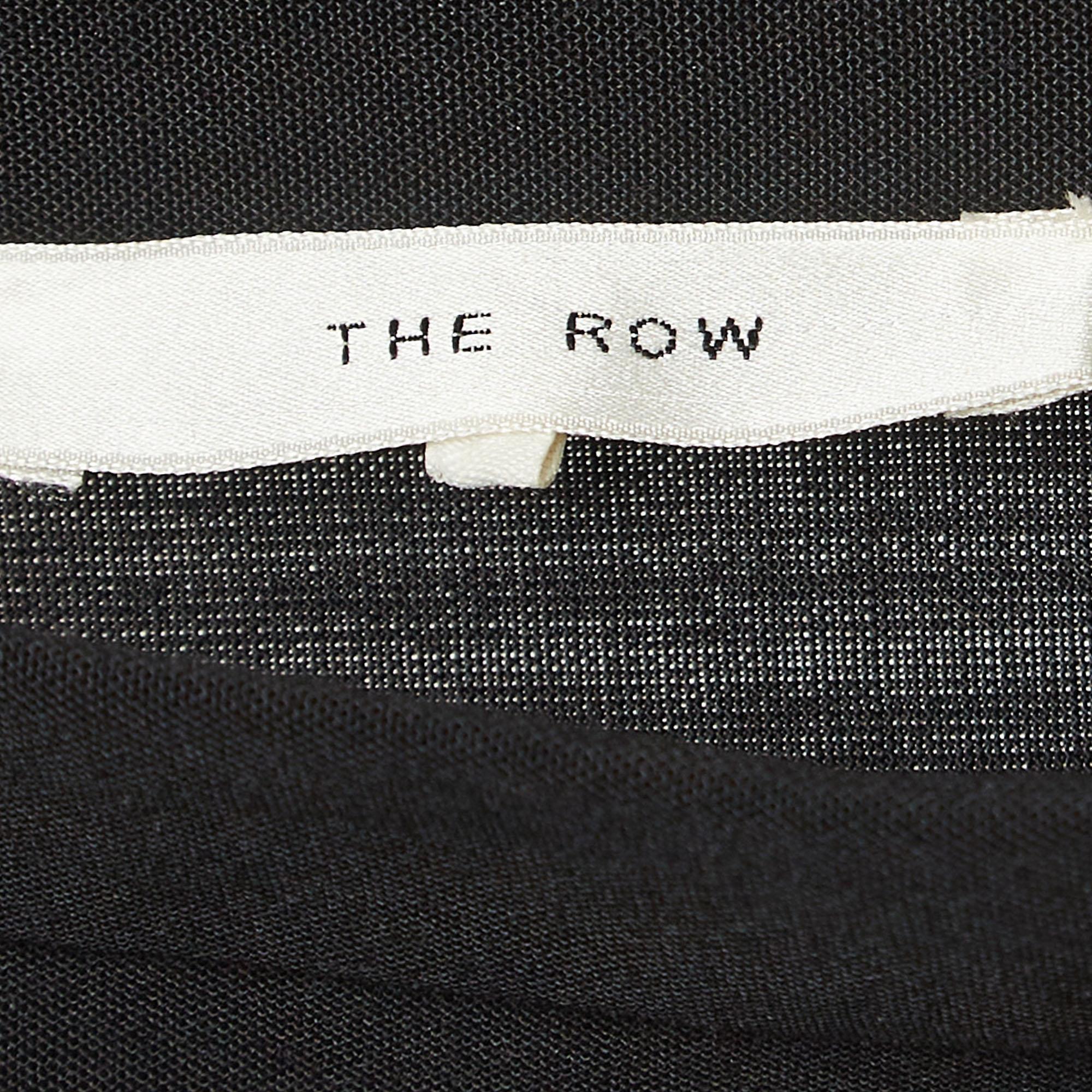 The Row Schwarzer drapierter Mid-Length-Rock aus Wollmischung M im Angebot 1