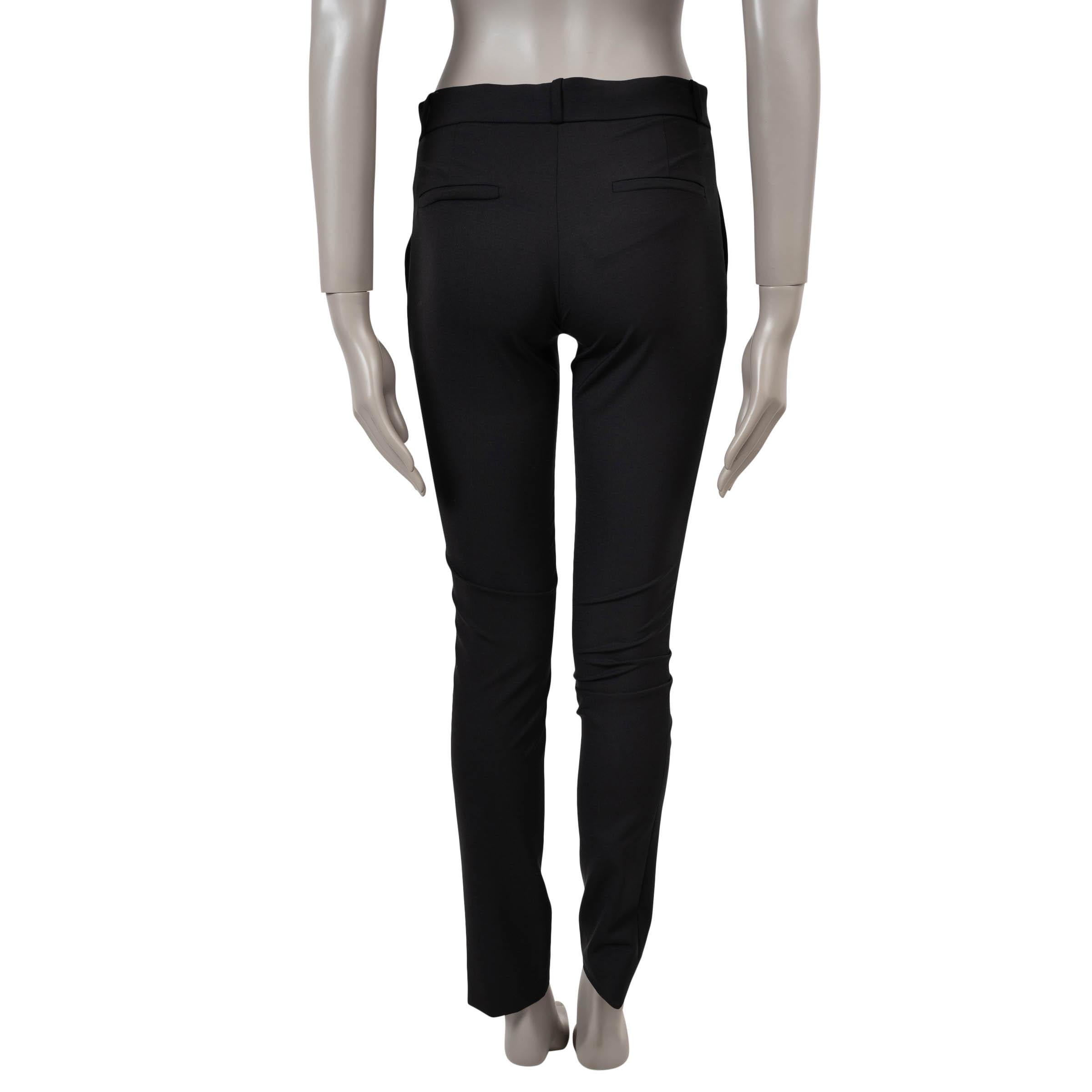 Nero THE Row pantaloni FRANKLIN STRETCH SLIM in lana nera 0 XS in vendita