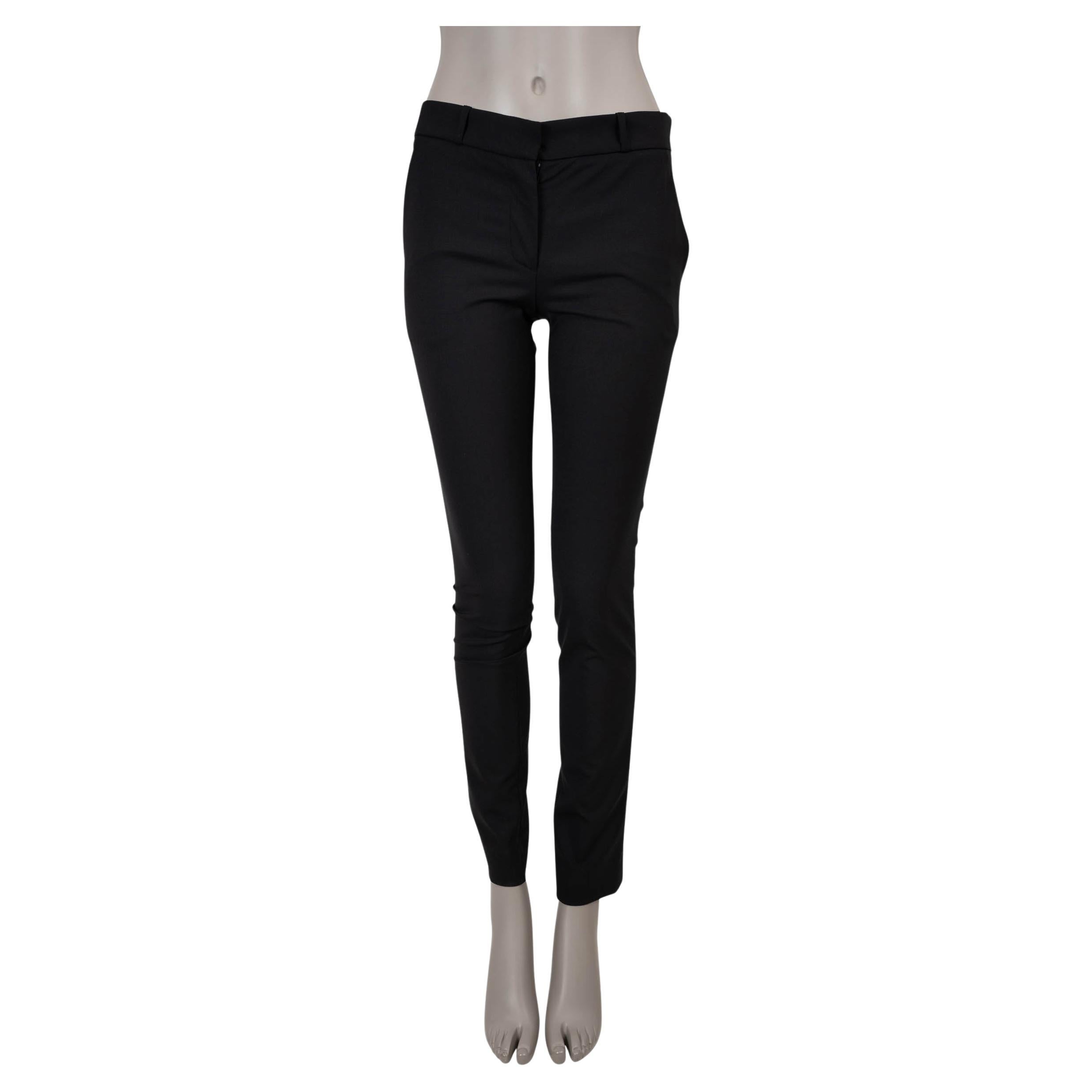THE Row pantaloni FRANKLIN STRETCH SLIM in lana nera 0 XS