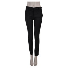 THE Row pantaloni FRANKLIN STRETCH SLIM in lana nera 0 XS