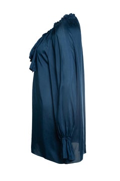 The Row, blue blouse with bow