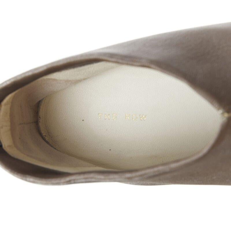 THE ROW Bourgeoise Stretch taupe brown pointy curved heel low bootie EU35.5 For Sale 3
