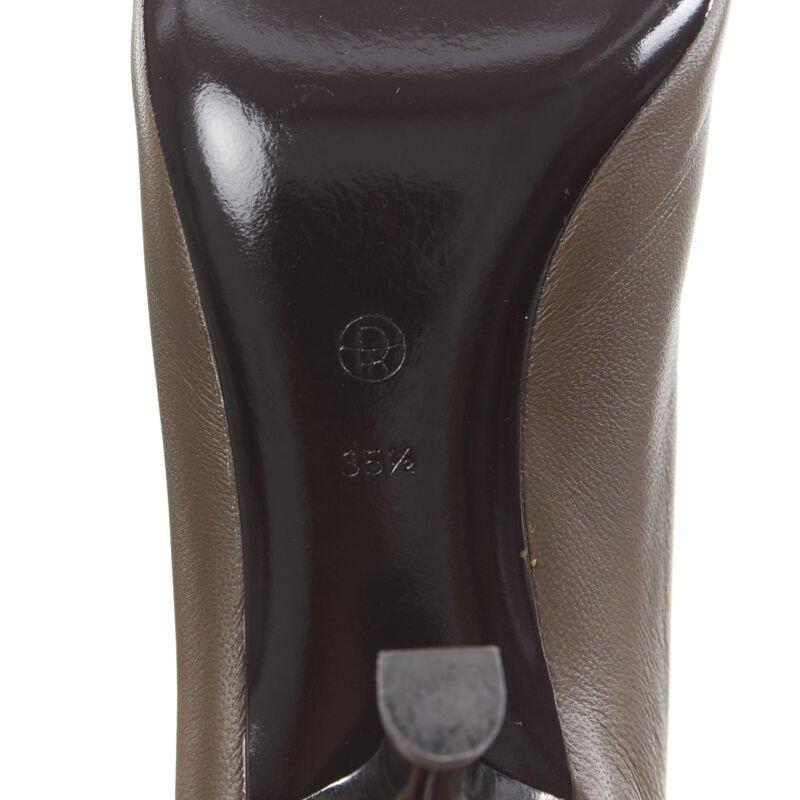 THE ROW Bourgeoise Stretch taupe brown pointy curved heel low bootie EU35.5 For Sale 4