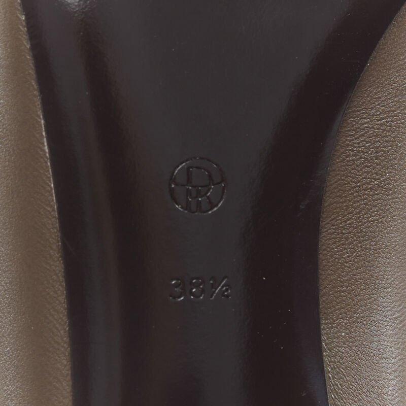 THE ROW Bourgeoise Stretch taupe brown pointy curved heel low bootie EU38.5 For Sale 4