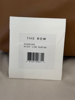The Row Bourse Bag Taupe Nappa-Leder XL Bubble Clutch / Umhängetasche, Original