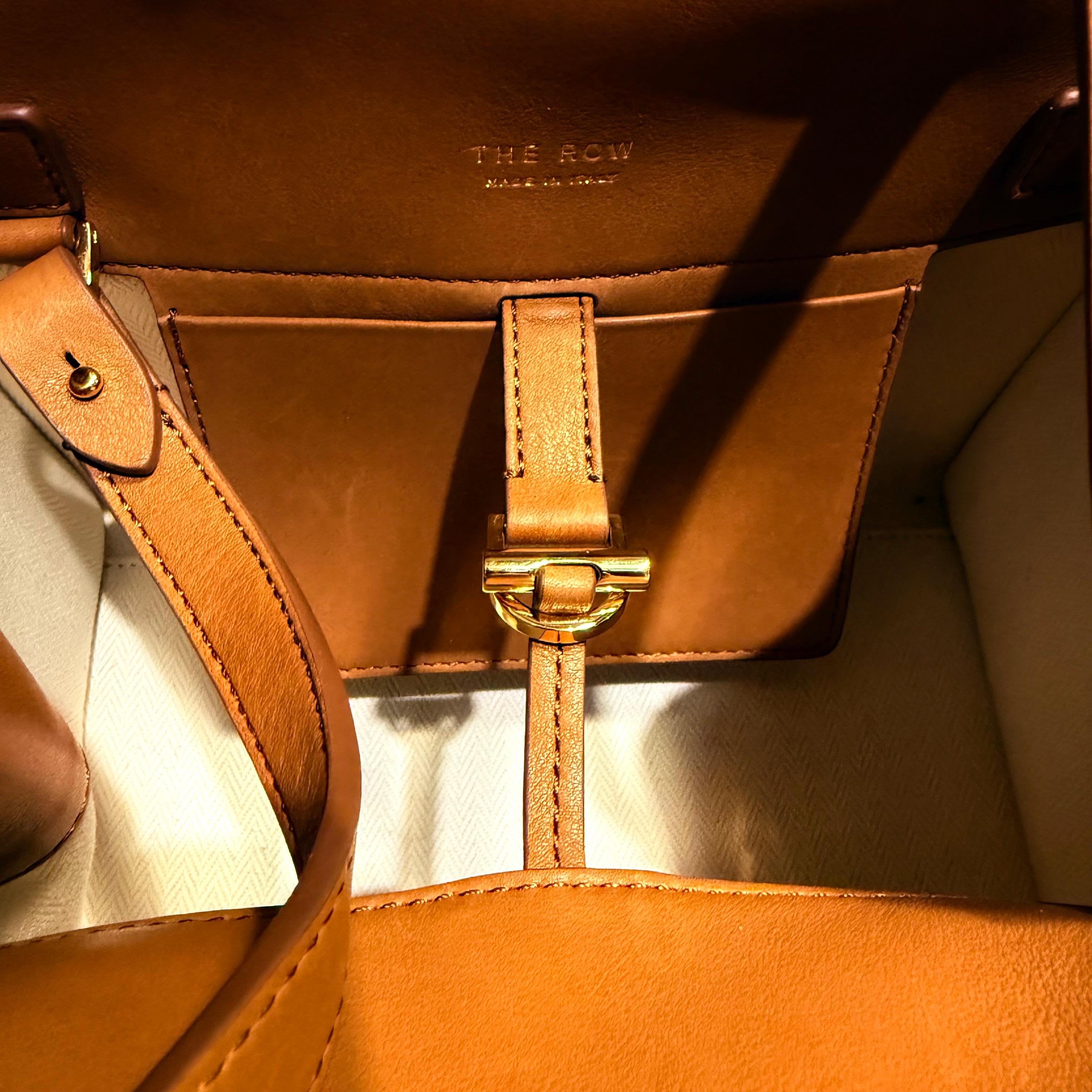 Margaux in pelle marrone The Row 10  Borsa in vendita 5