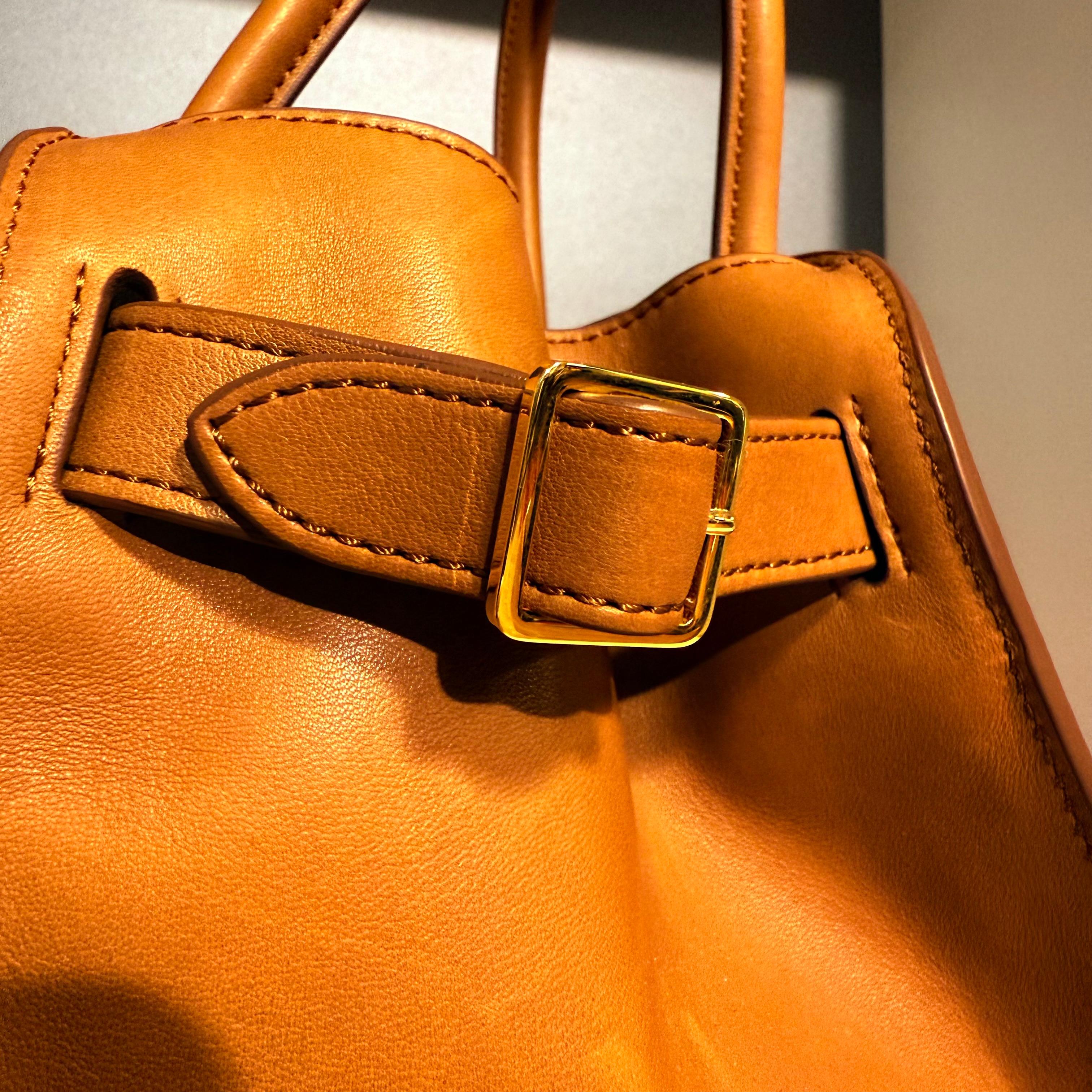 Margaux in pelle marrone The Row 10  Borsa in vendita 1