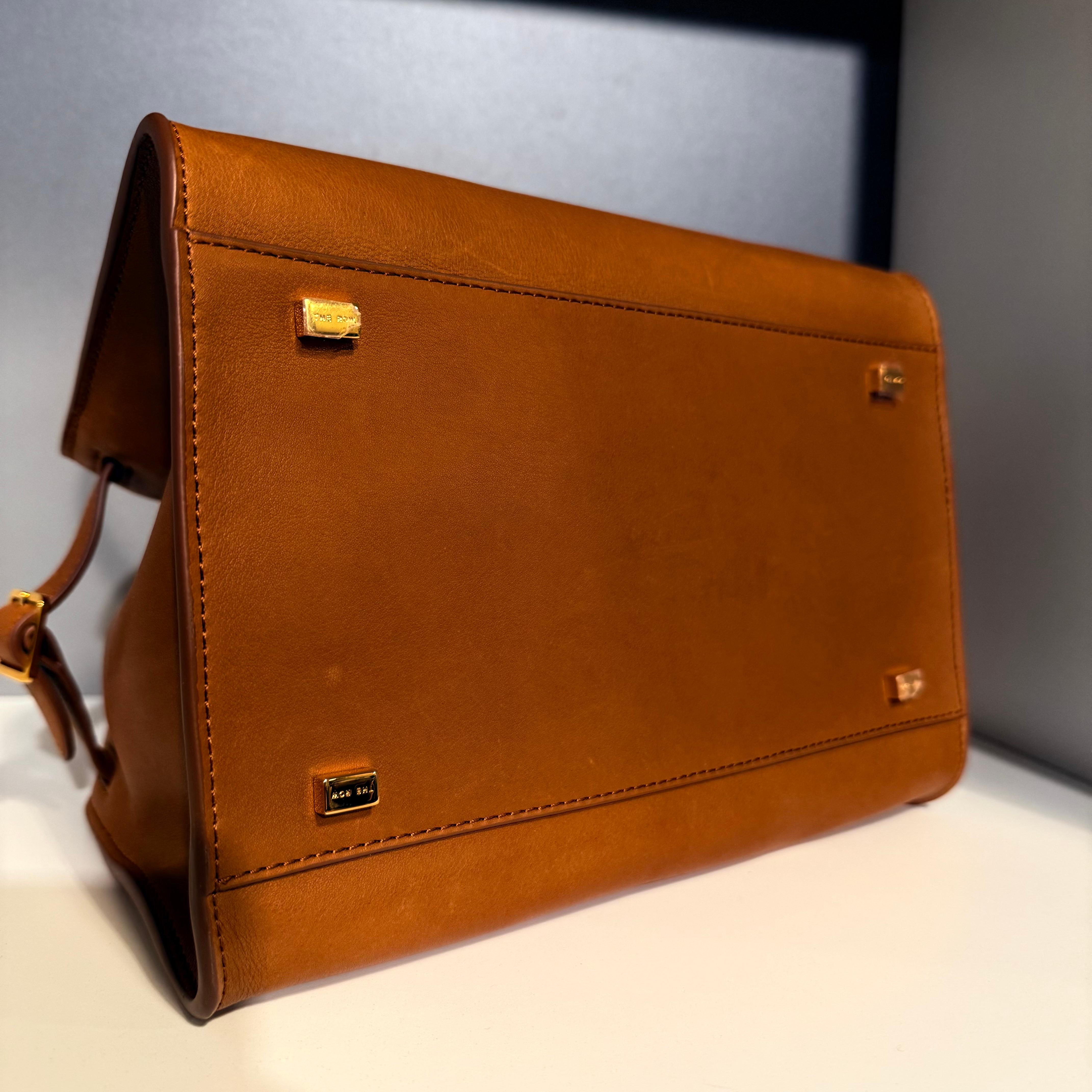 Margaux in pelle marrone The Row 10  Borsa in vendita 2