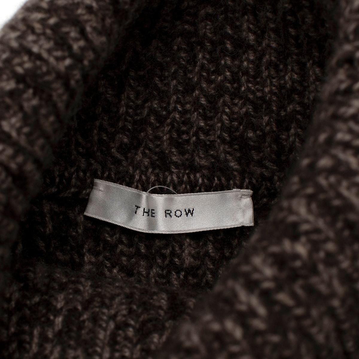 The Row Brown Marl Cashmere Knit Polo Neck Jumper - US 4 In New Condition In London, GB