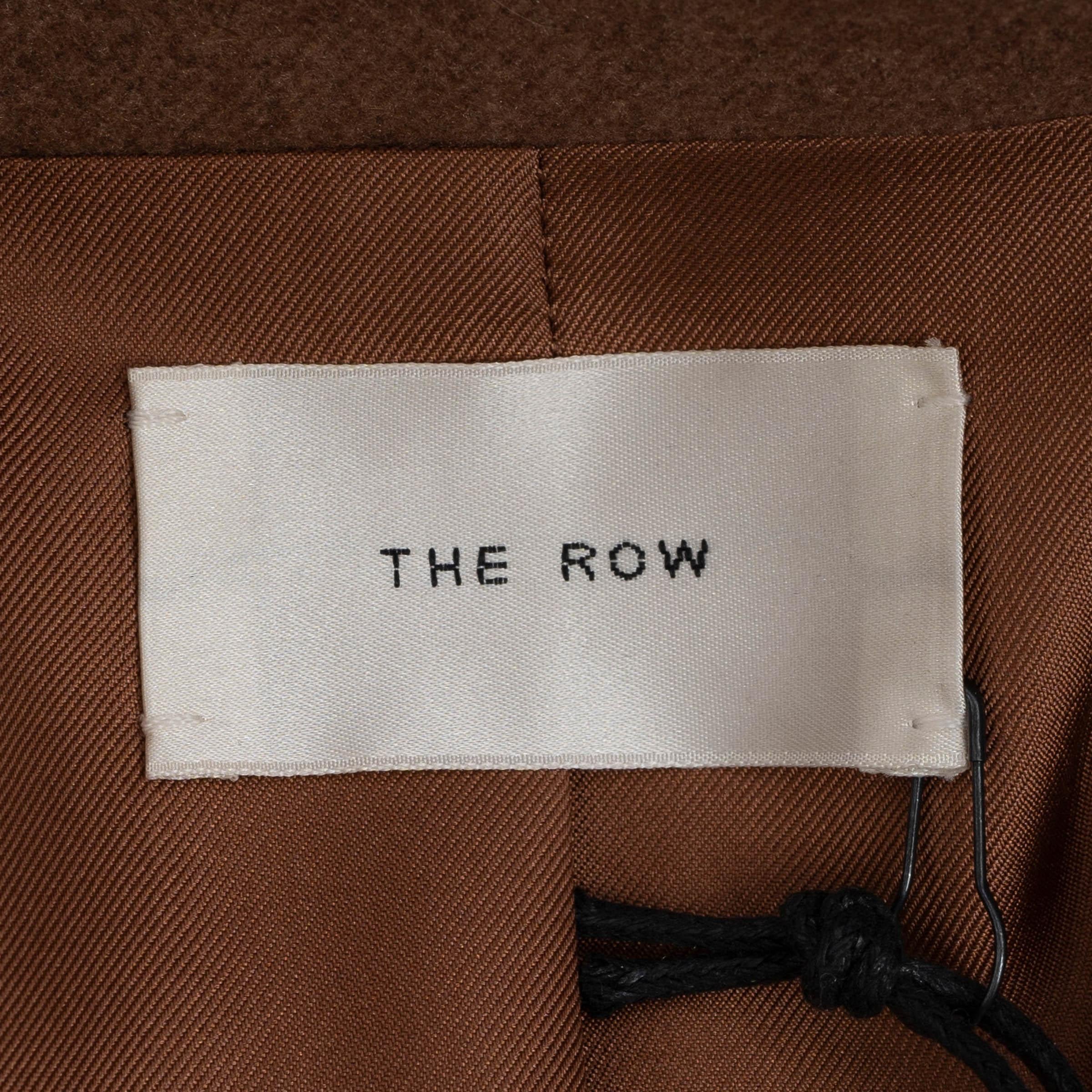 THE ROW brown silk & cashmere 2021 STONNA OVERSIZED Blazer Jacket XS For Sale 1