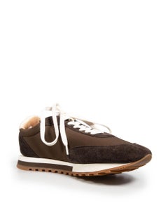 The Row Brown Suede Detail Owen Runner Sneakers Size IT 40.5