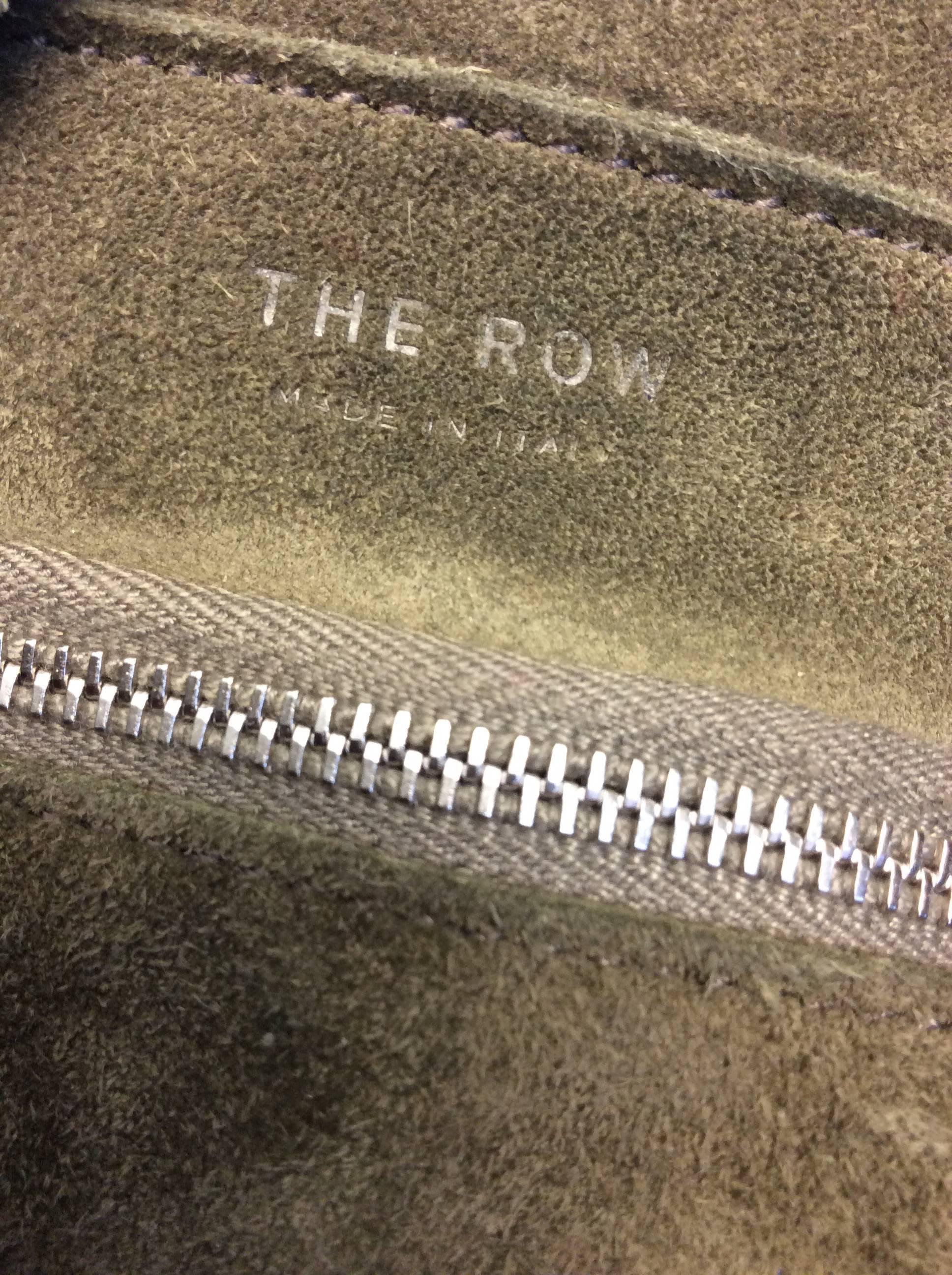 Women's The Row Olive Suede Satchel For Sale