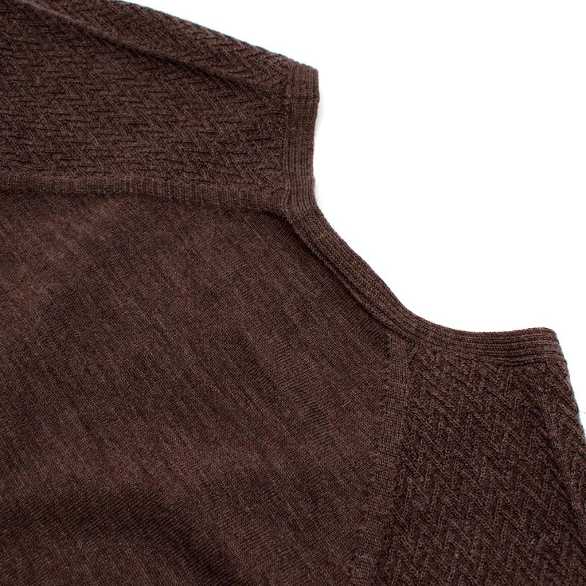 dark brown wool cardigan