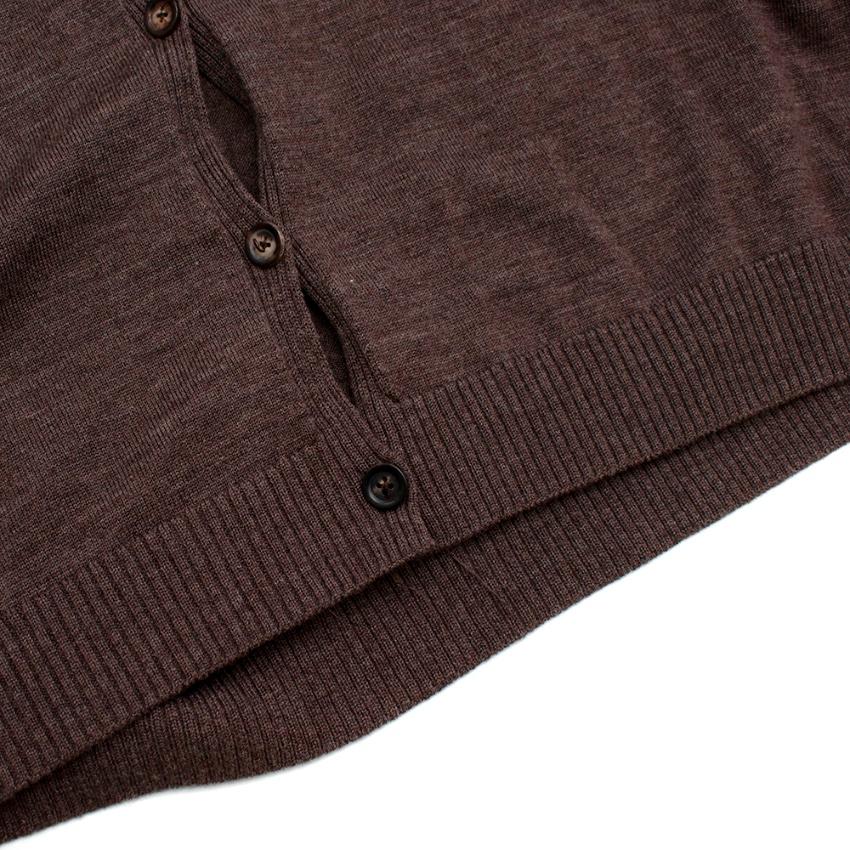 Black The Row Brown Wool & Cashmere blend Oversized Knit Cardigan - Size S For Sale