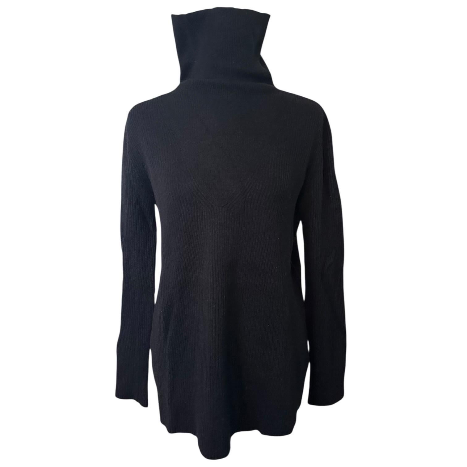 The Row Cashmere Turtleneck Sweater Black size XS Slouchy Quiet Luxury Knit
