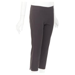 The Row – Minimalistische Leggings aus Baumwollmischung in Anthrazit, niedrige Leibhöhe, verkürztes Bein – XS