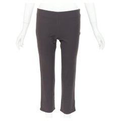 The Row – Minimalistische Leggings aus Baumwollmischung in Anthrazit, niedrige Leibhöhe, verkürztes Bein – XS