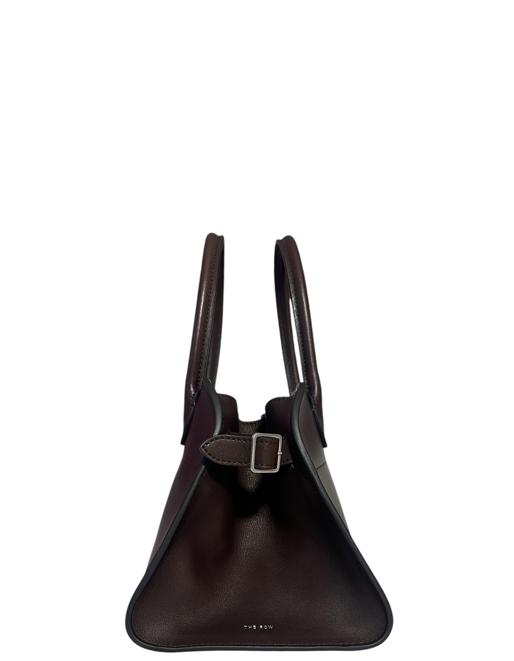 The Row Chestnut Brown Saddle Leather Soft Margaux 10 Bag 1