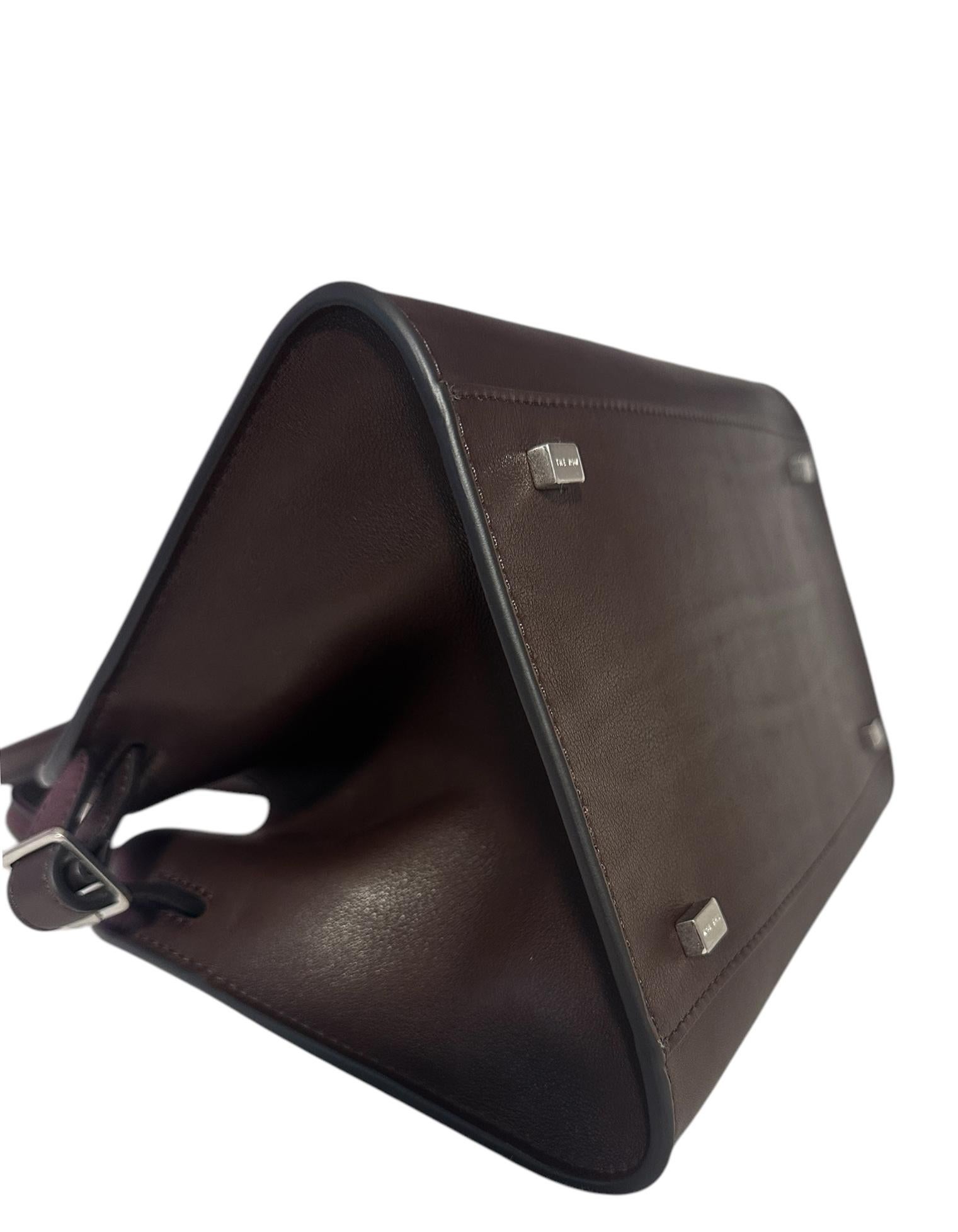 The Row Chestnut Brown Saddle Leather Soft Margaux 10 Bag 4