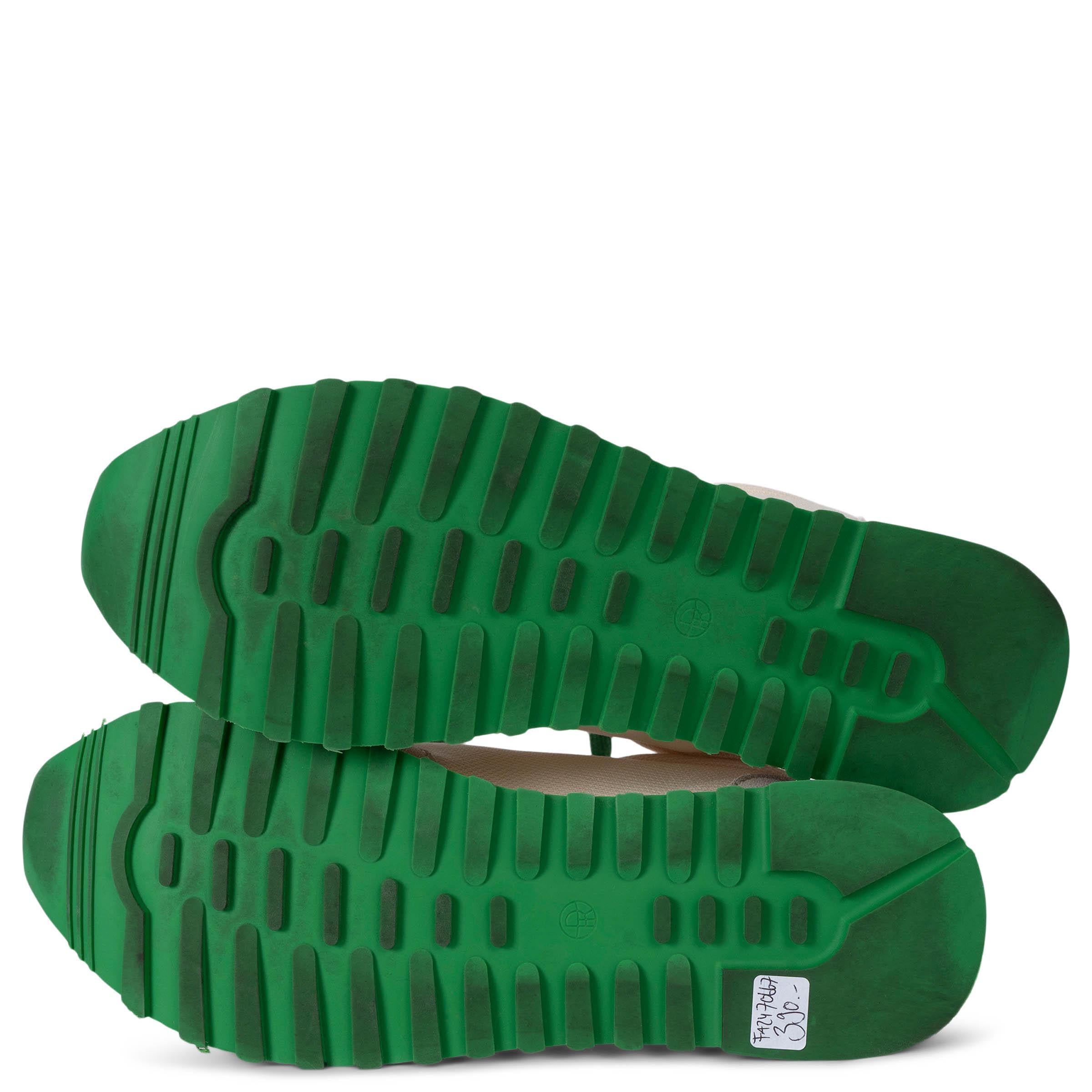 THE ROW cream & green nylon & suede OWEN RUNNER Sneakers Shoes 38 For Sale 2