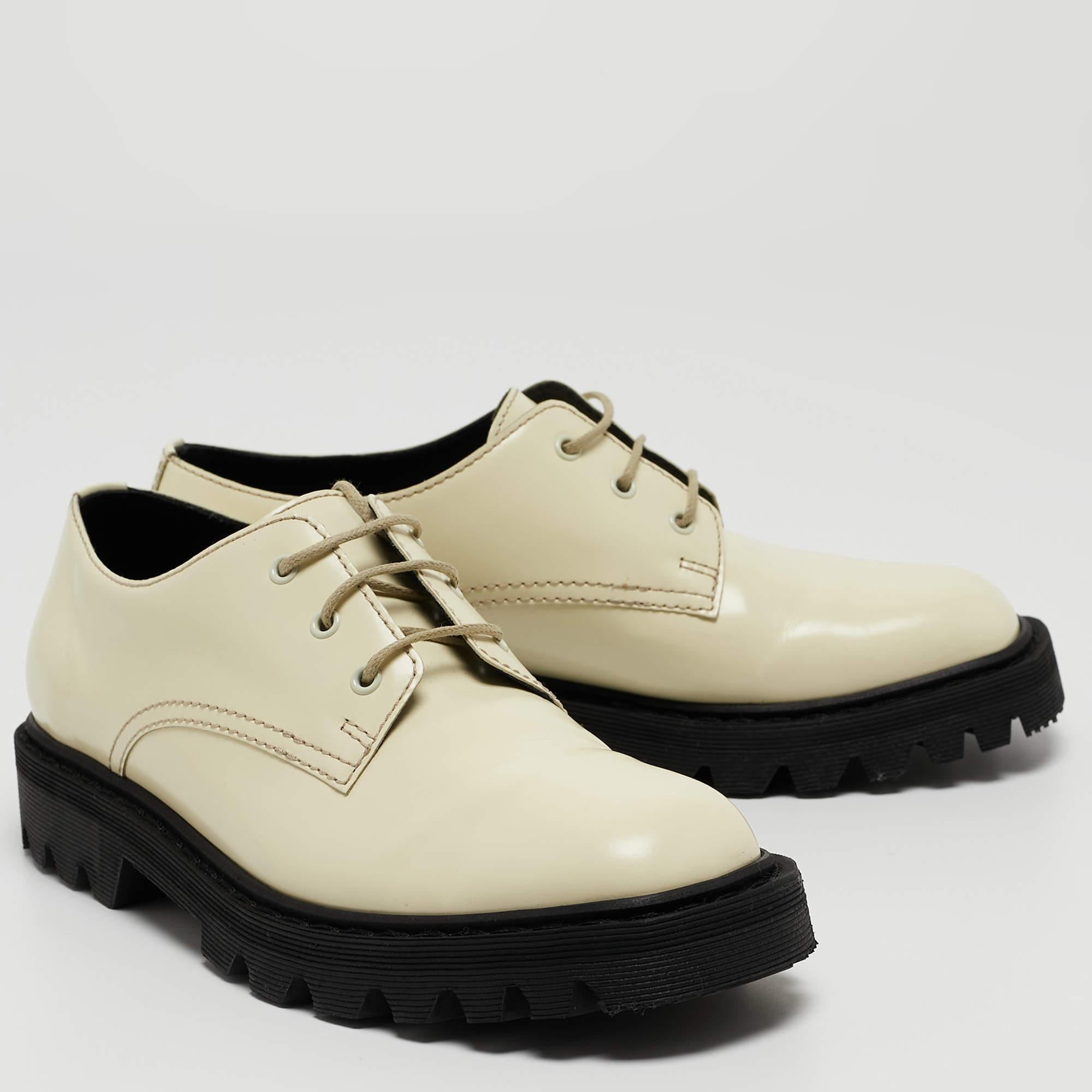 The Row Cream Leather Ranger Derby Size 35.5 For Sale 1