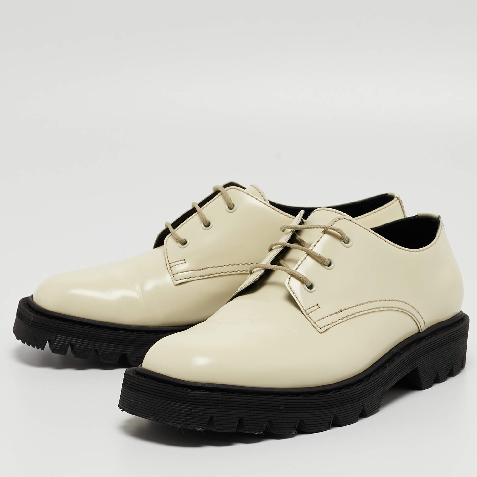 The Row Cream Leather Ranger Derby Size 35.5 For Sale 3