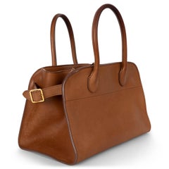 The Row Cuir marron, cuir de selle verni, sac cabas SOFT MARGAUX 10