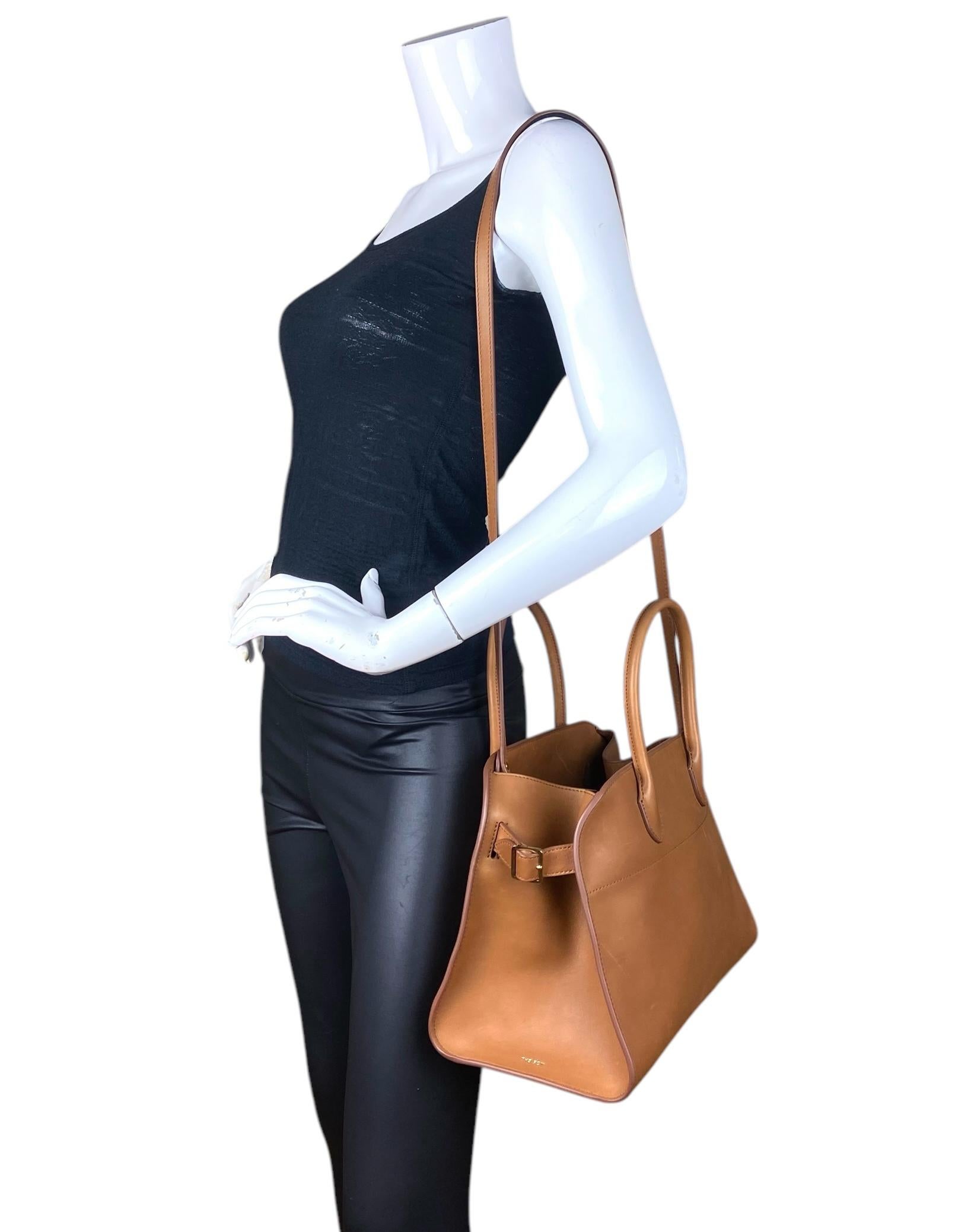 The Row Cuir Tasche aus poliertem Sattel- Kalbsleder und weichem Margaux 12 (Orange) im Angebot