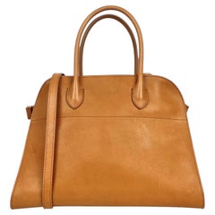 The Row Cuir Polished Saddle Calfskin Leather Soft Margaux 12 Bag