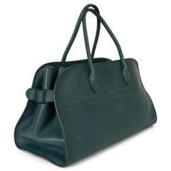 THE ROW Cypress green leather EW MARGAUX Tote Bag