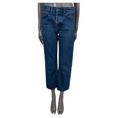 THE ROW dark blue cotton denim CHRISTIE STRAIGHT LEG Pants 6 S