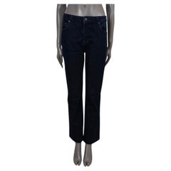 THE ROW dark blue cotton denim RIKITA STRAIGHT LEG Pants 6 S