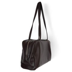 THE ROW dark brown leather ASTRA BOWLING Bag