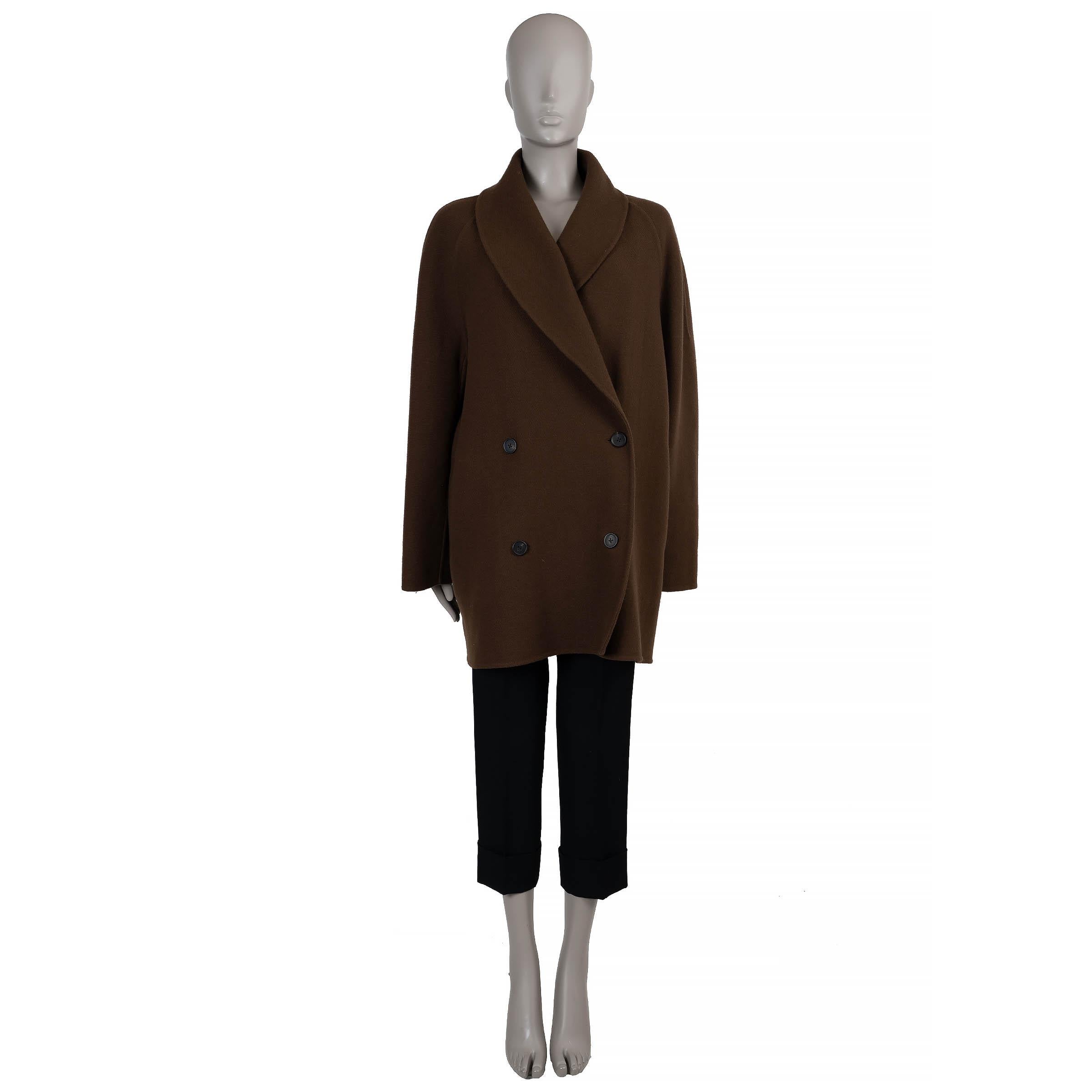 THE Row Giacca in misto lana marrone cioccolato scuro 2022 POLLI OVERSIZE M. In condizioni ottime in vendita a Zürich, CH