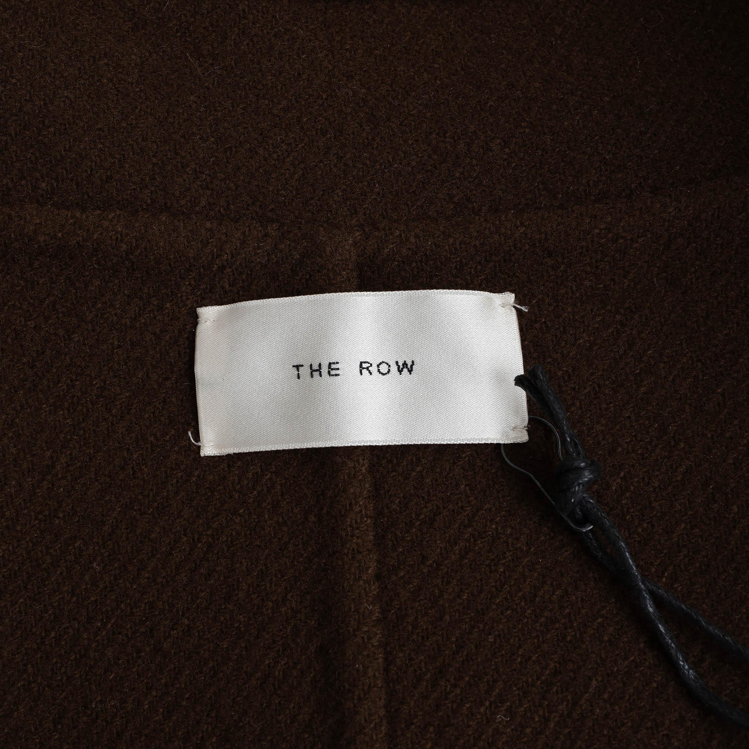 THE Row Giacca in misto lana marrone cioccolato scuro 2022 POLLI OVERSIZE M. in vendita 1