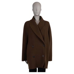 THE Row Giacca in misto lana marrone cioccolato scuro 2022 POLLI OVERSIZE M.