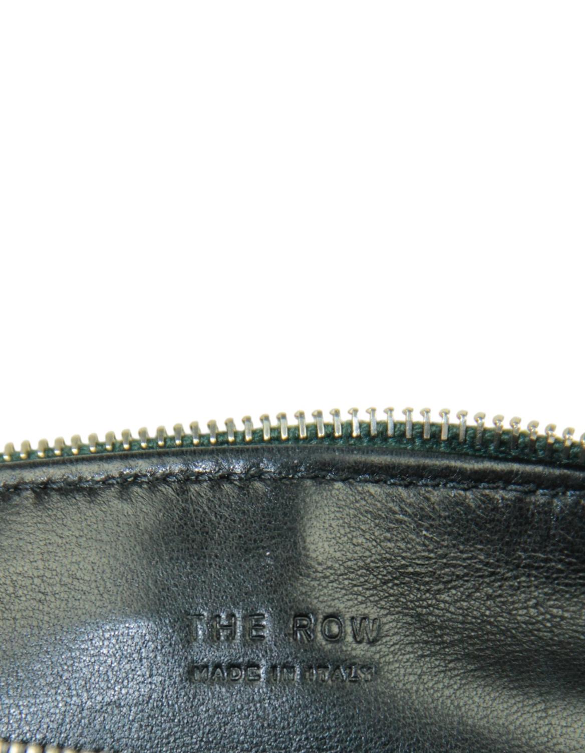 The Row Dunkelgraue Leder 90er Pochette Tasche im Angebot 5