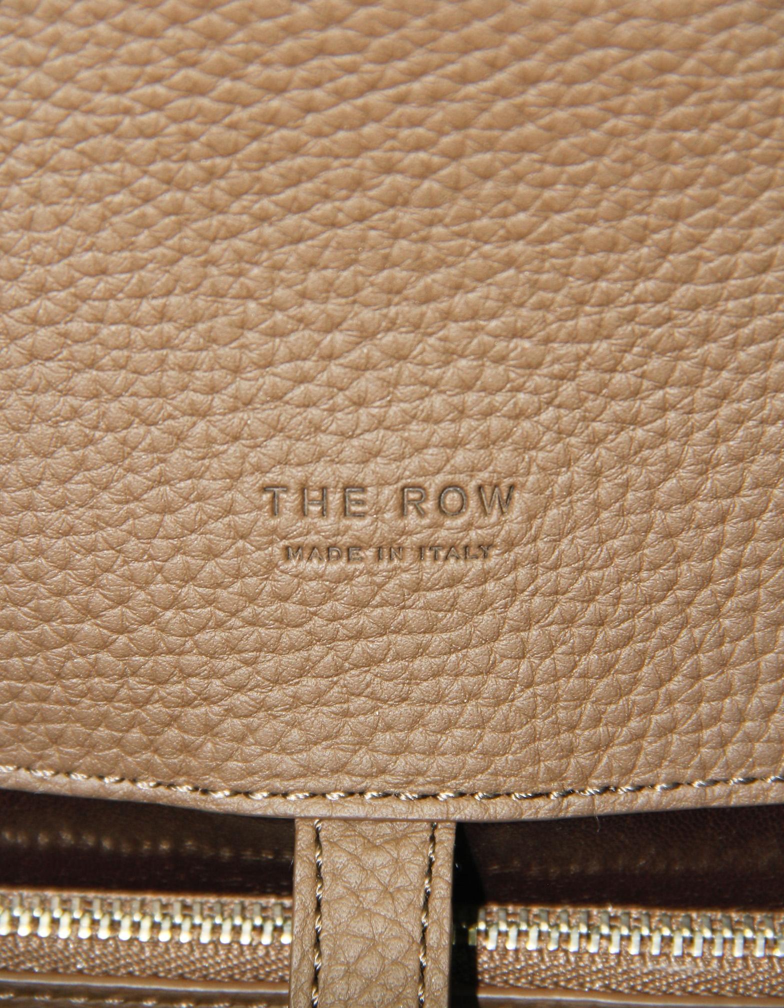 The Row - Sac Margaux 15 E/W en cuir grainé olive foncé 2