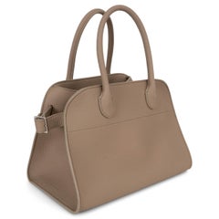 THE ROW Cuir beige foncé Taupe SOFT MARGAUX 10 Fourre-tout