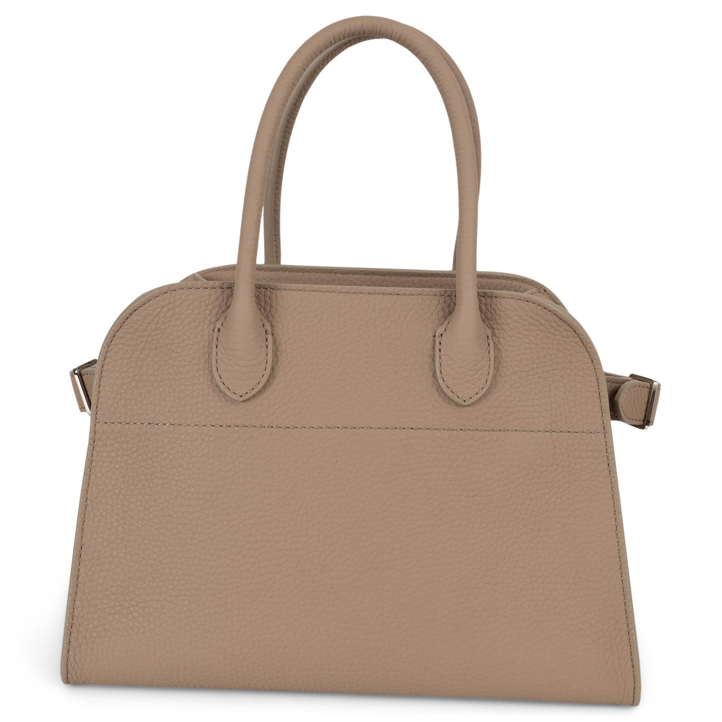 Beige THE ROW Borsa The Row in pelle beige taupe scuro SOFT MARGAUX 10 in vendita