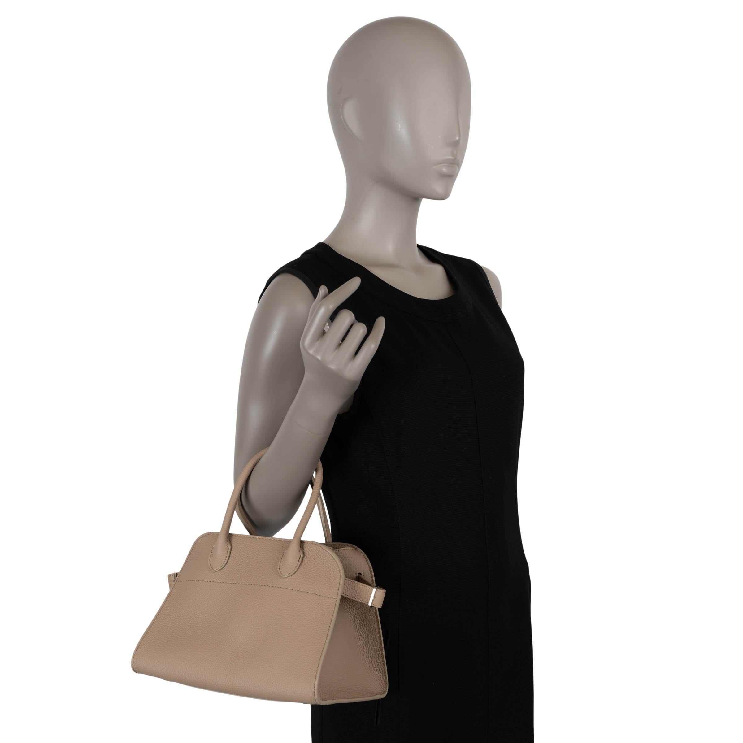 THE ROW Borsa The Row in pelle beige taupe scuro SOFT MARGAUX 10 in vendita 4