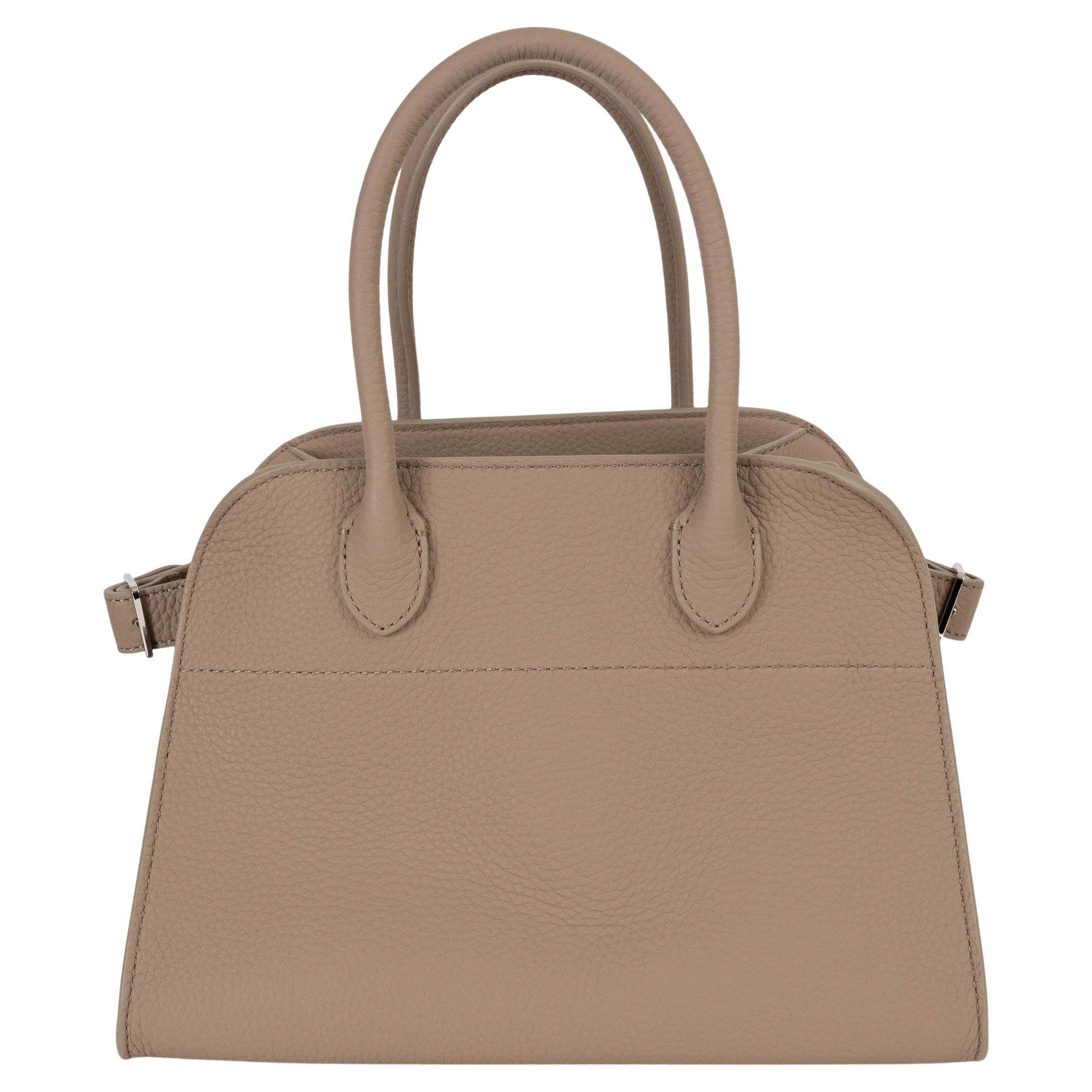 THE ROW Bolso Tote de piel beige topo oscuro SOFT MARGAUX 10