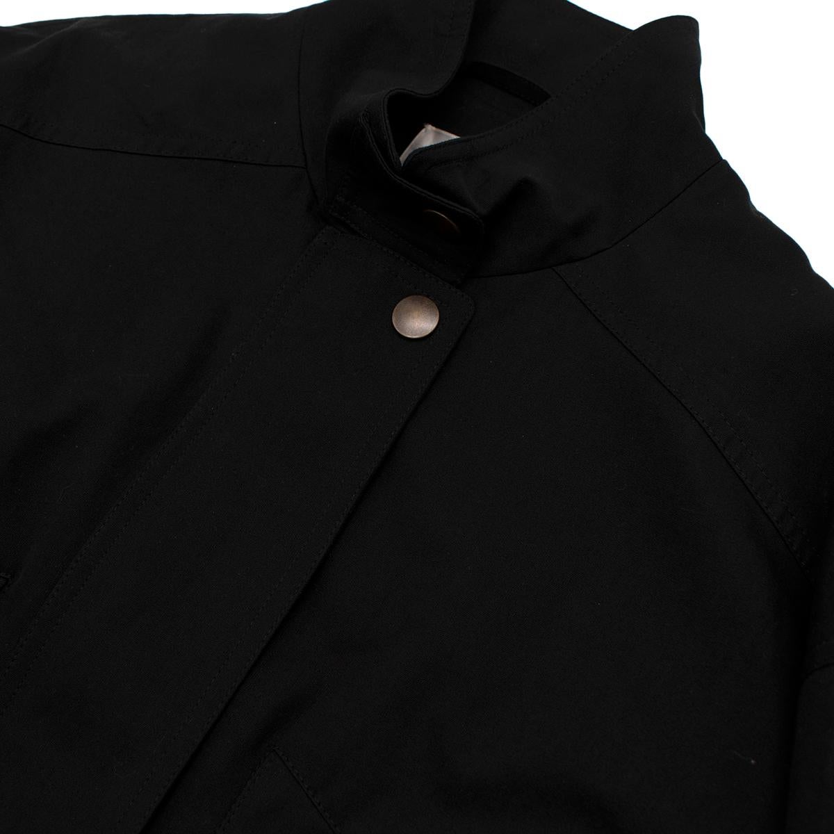The Row Efren Bomberjacke aus schwarzer Baumwolle - Größe XS im Angebot 5