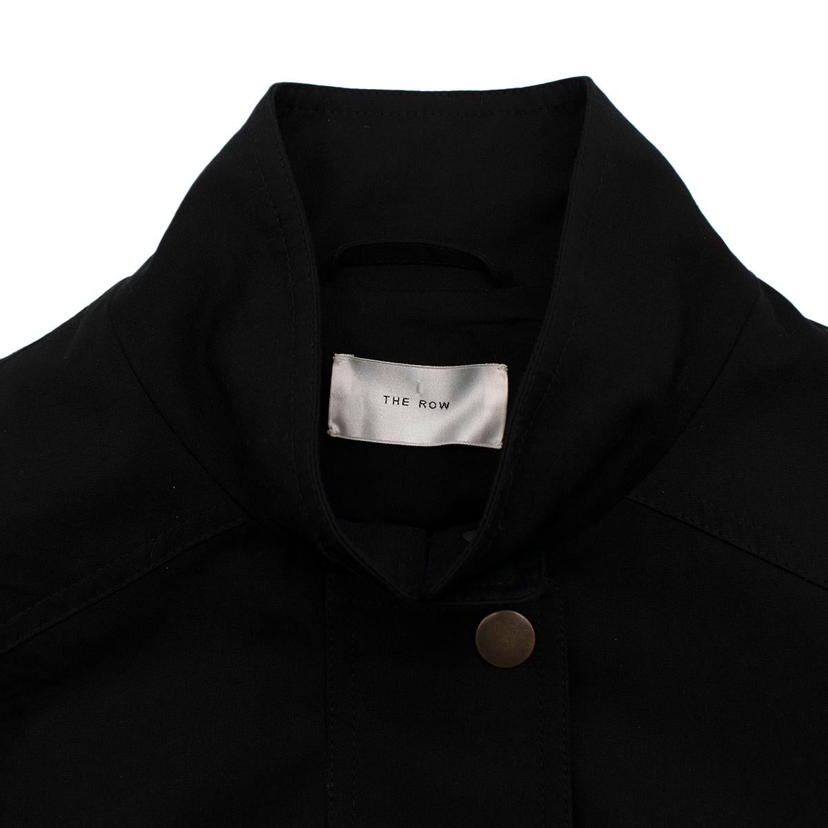 The Row Efren Bomberjacke aus schwarzer Baumwolle - Größe XS im Zustand „Neu“ im Angebot in London, GB
